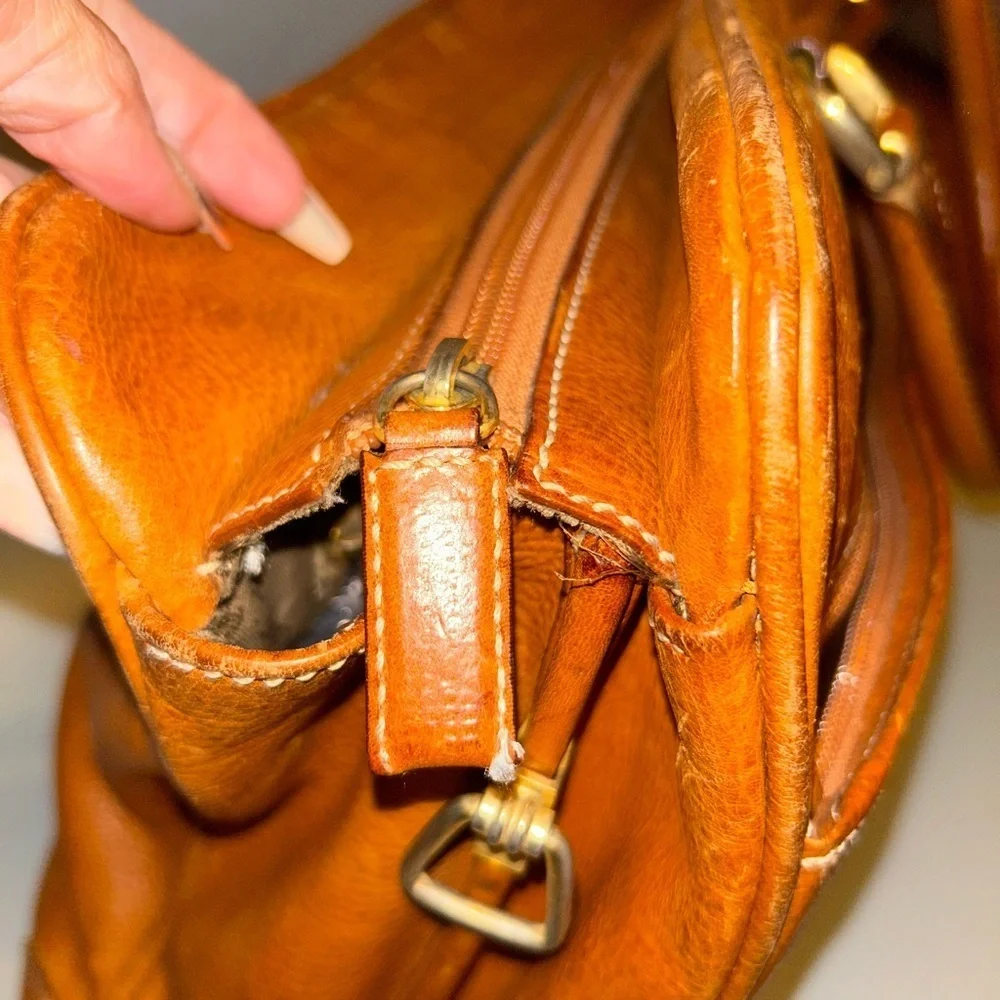 Vintage Cole Haan pebbled leather briefcase